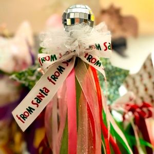 Magical Disco Ball Christmas Wand & Hair Bow for Girls Kids Toys Gifts Childrens